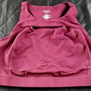 NWOT plus Size 1x Torrid Burgundy Activewear Bra